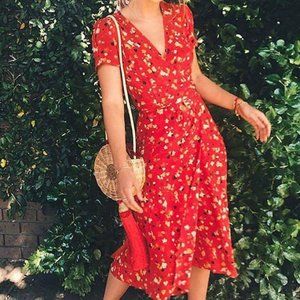 Realisation The Teale Rouge Fleur wrap dress
